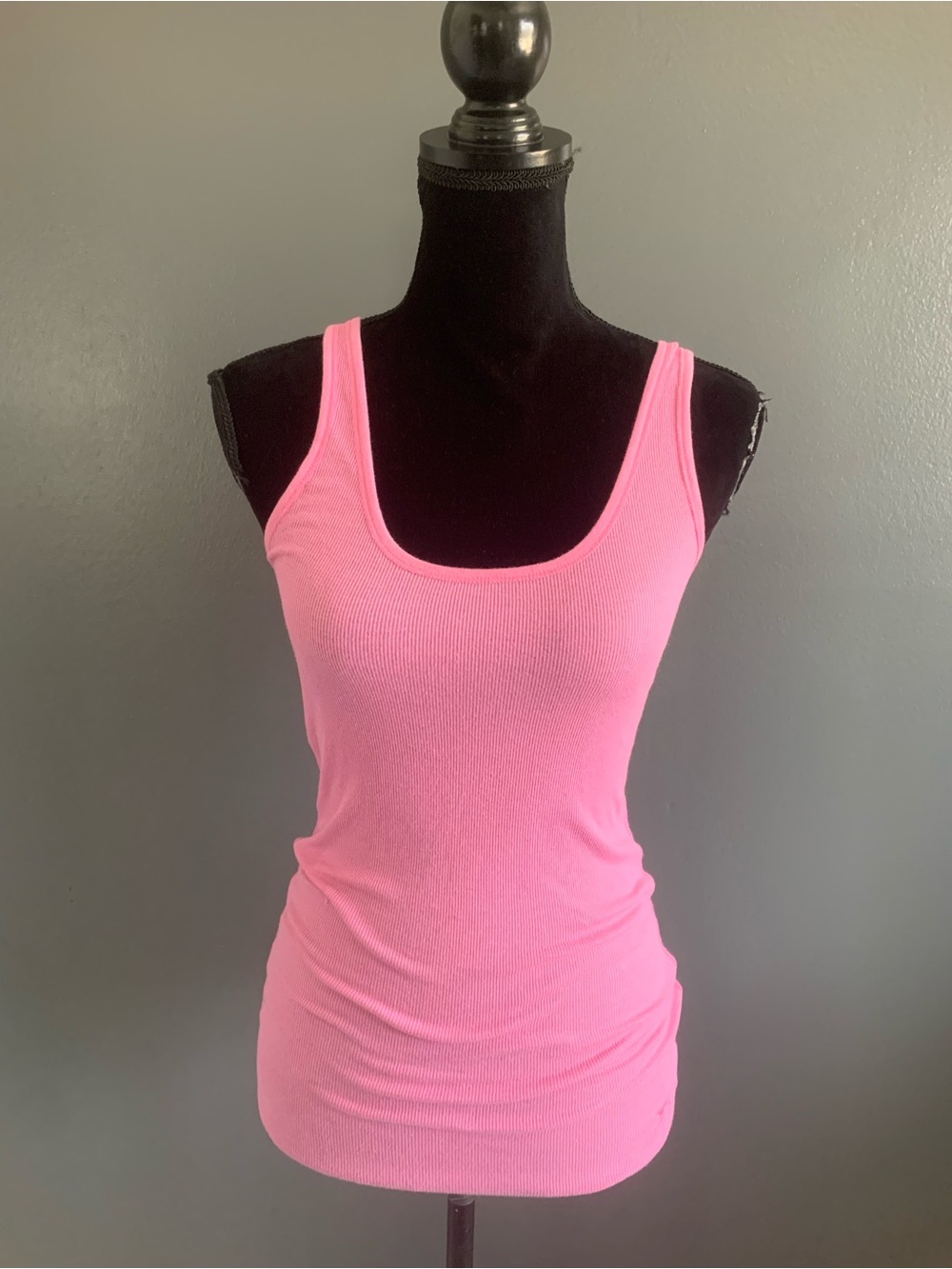 Victoria's Secret Pink Ribbed Scoop Tank
